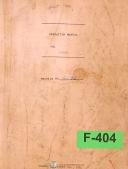 Dufour-Dufour Gaston 61, Fraiseuse Universalle Milling Machine, French Instruct Manual-61-No. 61-01